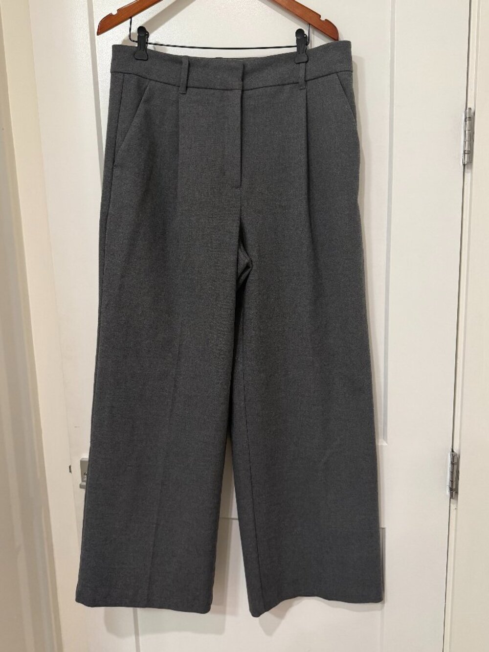 Oak & Fort wide-leg pleated trousers